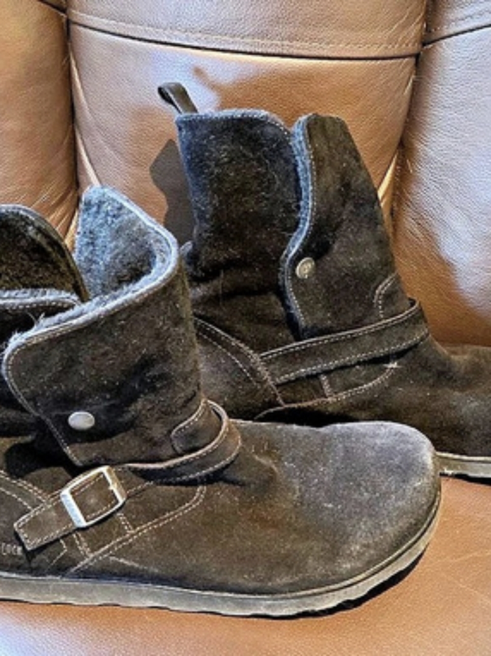 Birkenstock Shearling Lined Boots Black EU 40